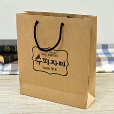 종이쇼핑백_슈퍼자미 (250*80*250mm) | 종이쇼핑백(특수지) 제작