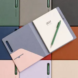 간지스 2027 펜홀 끼움식 양장 다이어리 32절_볼펜포함 | 양장형다이어리 제작