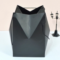 모양형검정쇼핑백 (175*175*250mm) | 도시락가방 제작