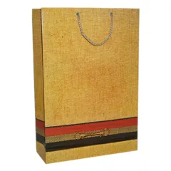 기성 종이쇼핑백 2호(삼색줄) (1묶음-50EA)(280x100x440mm) | 종이쇼핑백(기성) 제작