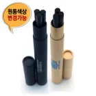 흑목육각미두연필 3본입 흑색/재생 원통세트 (175*7.3mm)