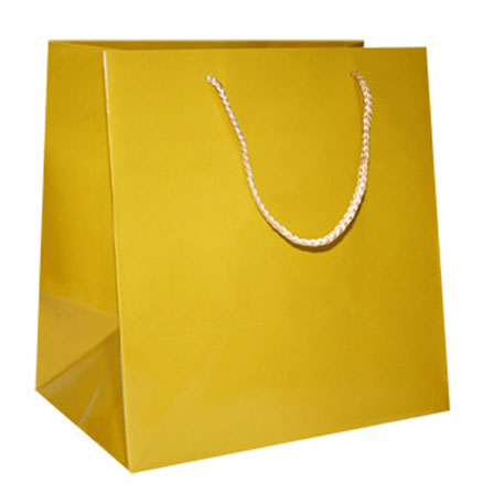 쇼핑백 종이쇼핑백(기성) 금색 유광 도시락(중) (260*170*270mm) 상품 사진